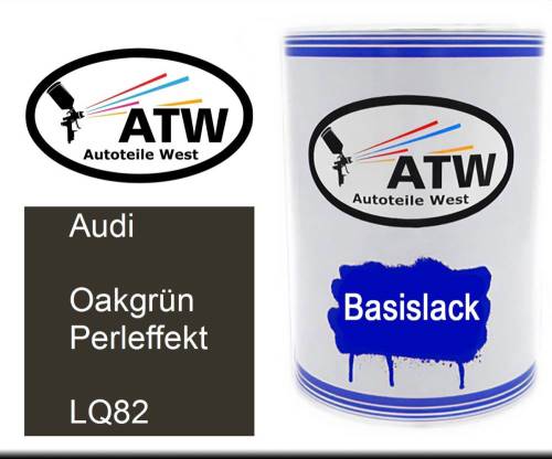 Audi, Oakgrün Perleffekt, LQ82: 500ml Lackdose, von ATW Autoteile West.